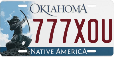 OK license plate 777XOU