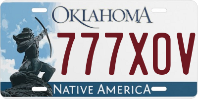 OK license plate 777XOV