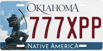 OK license plate 777XPP