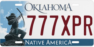 OK license plate 777XPR