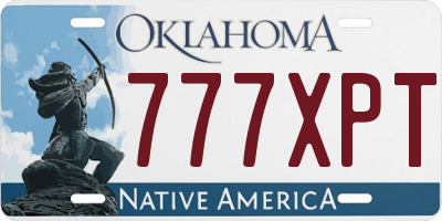 OK license plate 777XPT
