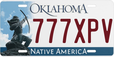 OK license plate 777XPV