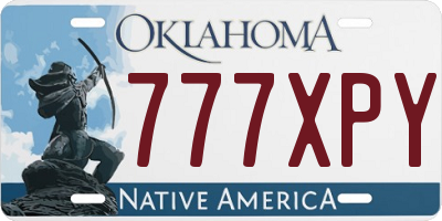 OK license plate 777XPY