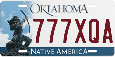 OK license plate 777XQA