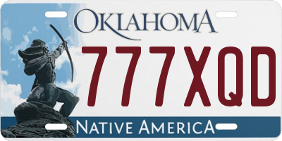 OK license plate 777XQD