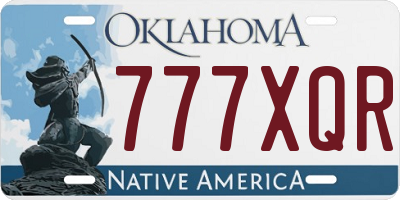 OK license plate 777XQR