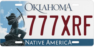 OK license plate 777XRF