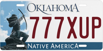 OK license plate 777XUP