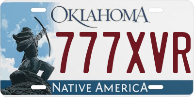OK license plate 777XVR
