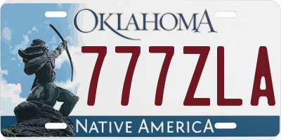 OK license plate 777ZLA