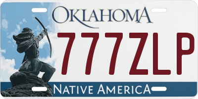 OK license plate 777ZLP