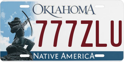 OK license plate 777ZLU