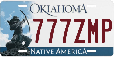 OK license plate 777ZMP
