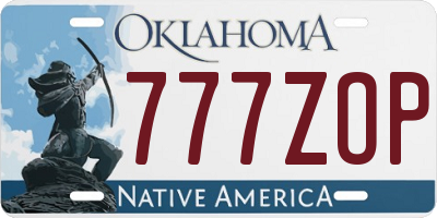 OK license plate 777ZOP