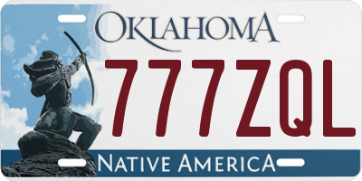 OK license plate 777ZQL