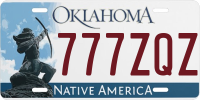 OK license plate 777ZQZ