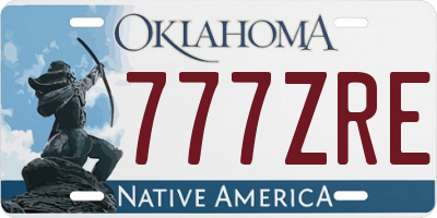 OK license plate 777ZRE
