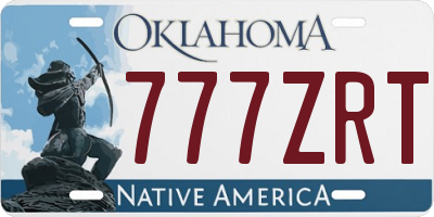 OK license plate 777ZRT