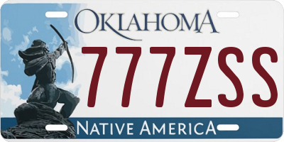 OK license plate 777ZSS