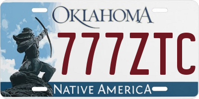 OK license plate 777ZTC