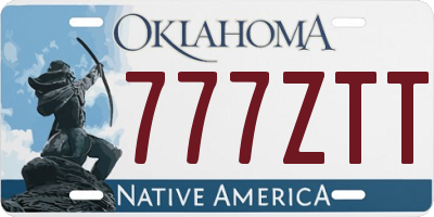 OK license plate 777ZTT