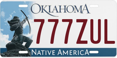 OK license plate 777ZUL