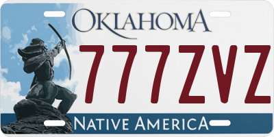 OK license plate 777ZVZ