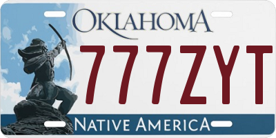 OK license plate 777ZYT