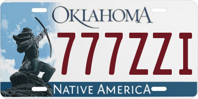 OK license plate 777ZZI