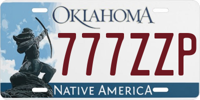 OK license plate 777ZZP