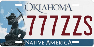 OK license plate 777ZZS
