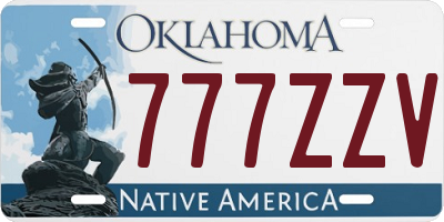 OK license plate 777ZZV