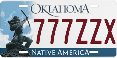 OK license plate 777ZZX