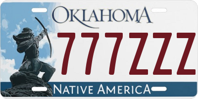 OK license plate 777ZZZ