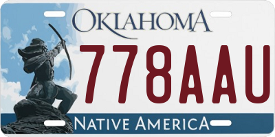 OK license plate 778AAU