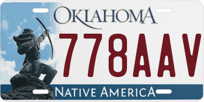 OK license plate 778AAV