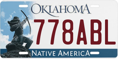 OK license plate 778ABL