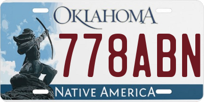 OK license plate 778ABN