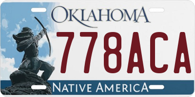 OK license plate 778ACA