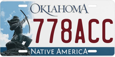 OK license plate 778ACC