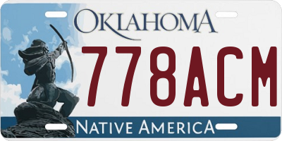 OK license plate 778ACM