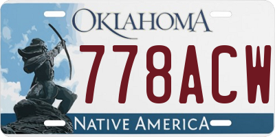 OK license plate 778ACW