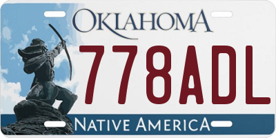 OK license plate 778ADL