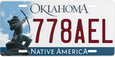 OK license plate 778AEL