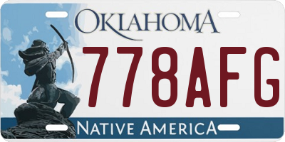 OK license plate 778AFG