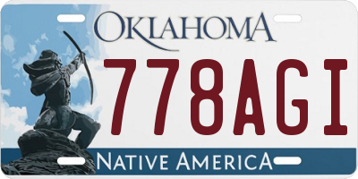 OK license plate 778AGI