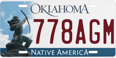 OK license plate 778AGM