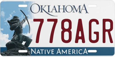 OK license plate 778AGR