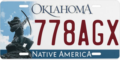 OK license plate 778AGX