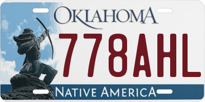 OK license plate 778AHL